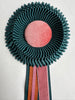 Small Teal and Pink Rosette