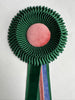 Small Forest Green and Pink Rosette