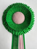 Small Emerald Green and Pale Pink Rosette