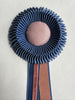 Small Smokey Blue & Dusty Pink Rosette