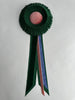 Small Forest Green and Pink Rosette