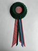 Medium Forest Green and Pink Rosette