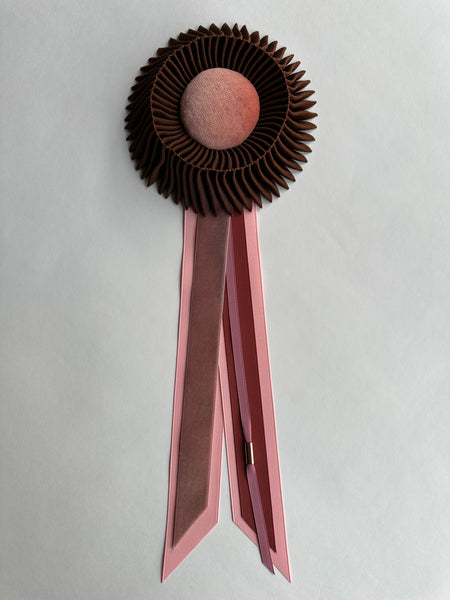 Small Chocolate and Pink Rosette