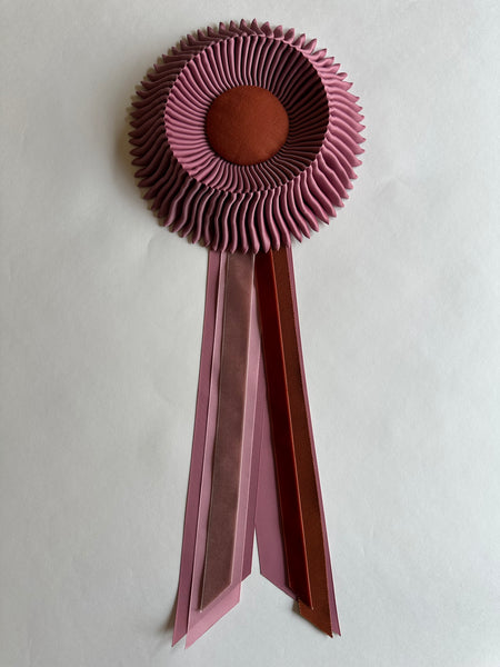 Medium Rosy Mauve and Rust Rosette